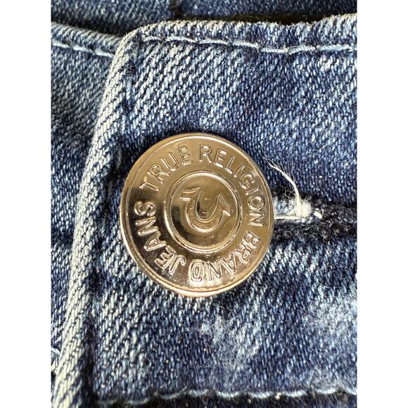 True Religion Rickey Relaxed Straight Denim Jeans Medium Tidal Wash Mens 31 Euc - Picture 4 of 11